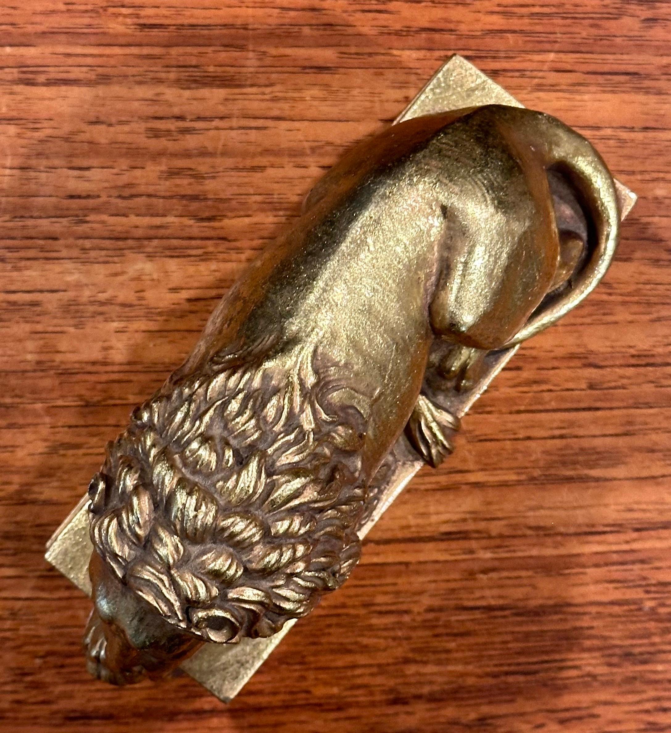 Small Gold Lion Trinket Box in the Style of by Antonio Canova 4