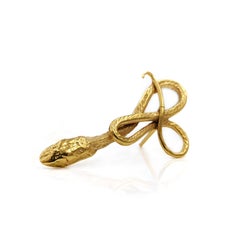 Small Gold Serpentine Earrings