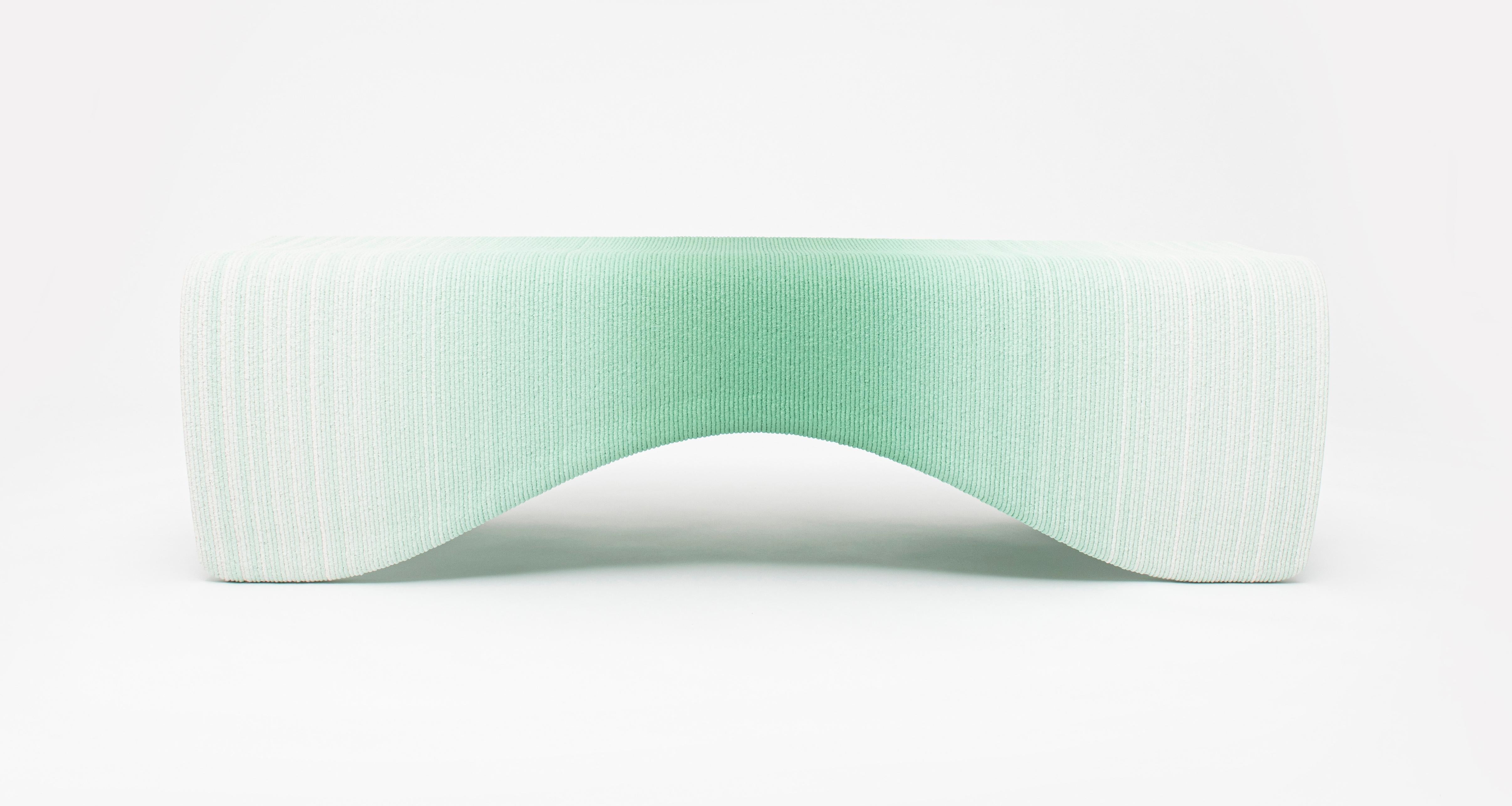 Small Gradient bench by Philipp Aduatz
Limited Edition of 50
Dimensions: 149 x 56 x 45 cm
Materials: 3D printed concrete dyed, reinforced with steel

The 3D printed gradient furniture collection is Philipp Aduatz latest project in the field of