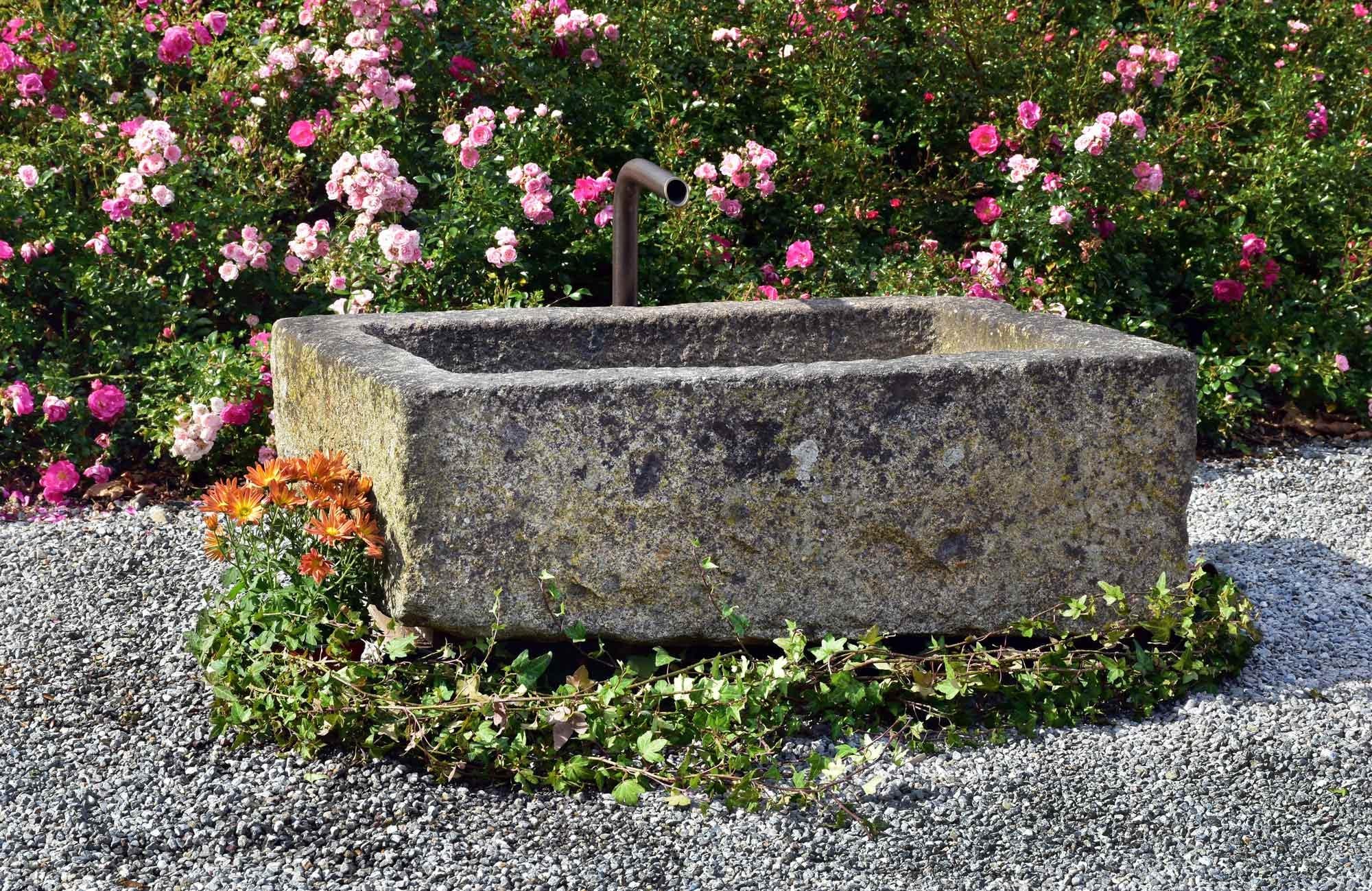 French Small Granite Fountain, 18th Century, France For Sale
