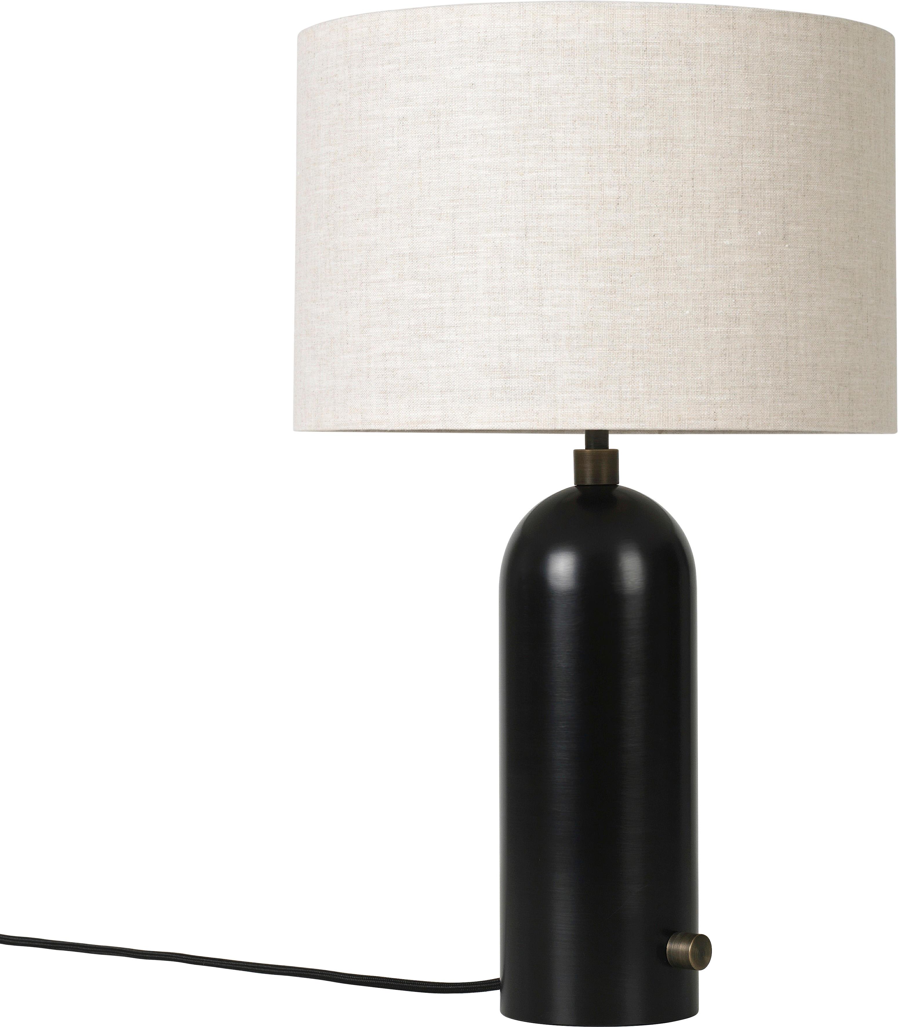 Scandinavian Modern Small 'Gravity' Blackened Steel Table Lamp by Space Copenhagen for Gubi For Sale
