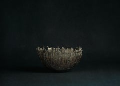 Small Gravity Bowl in Patinated Cast Bronze by William Guillon