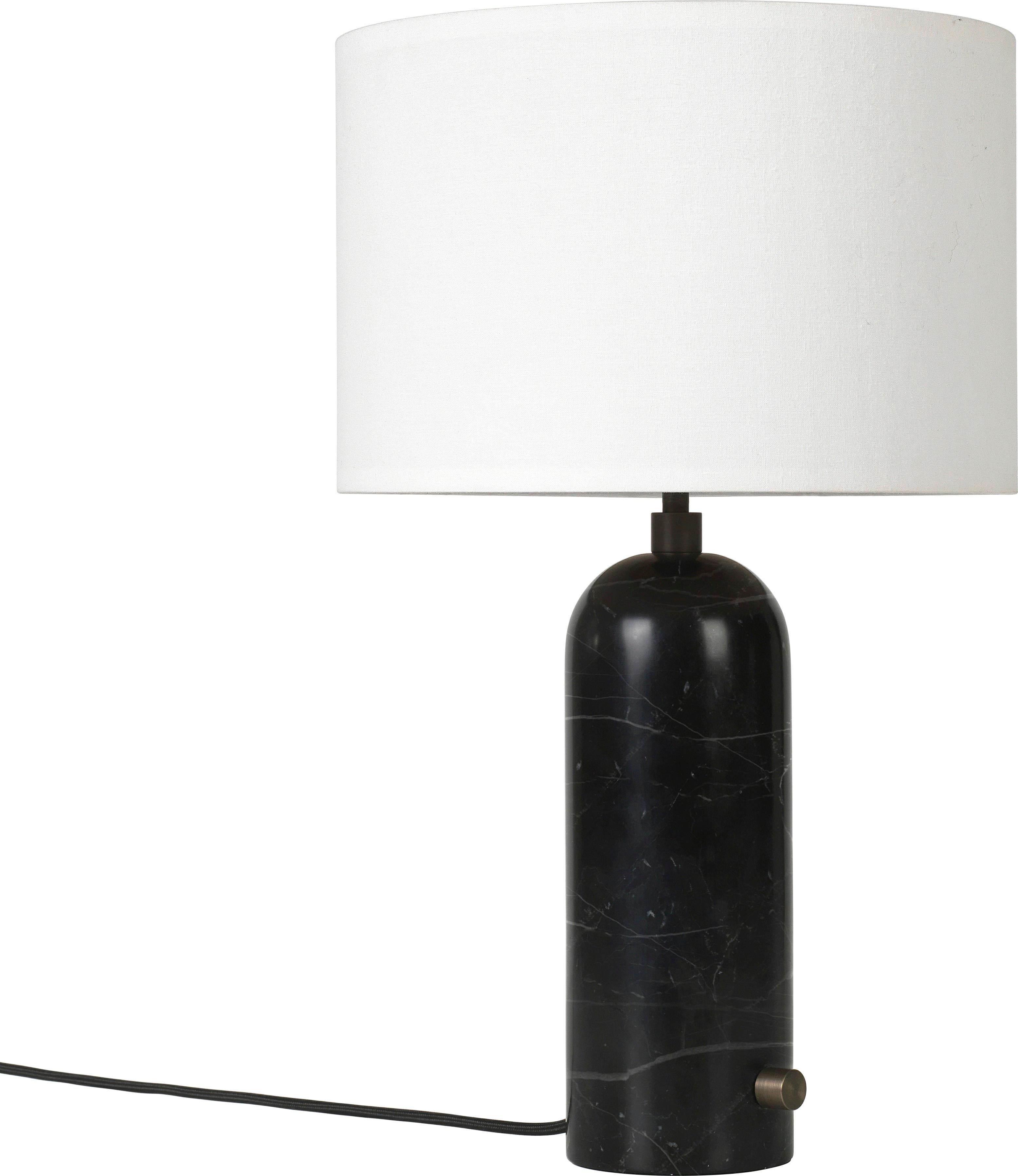Scandinavian Modern Small 'Gravity' Marble Table Lamp by Space Copenhagen for Gubi in Black For Sale
