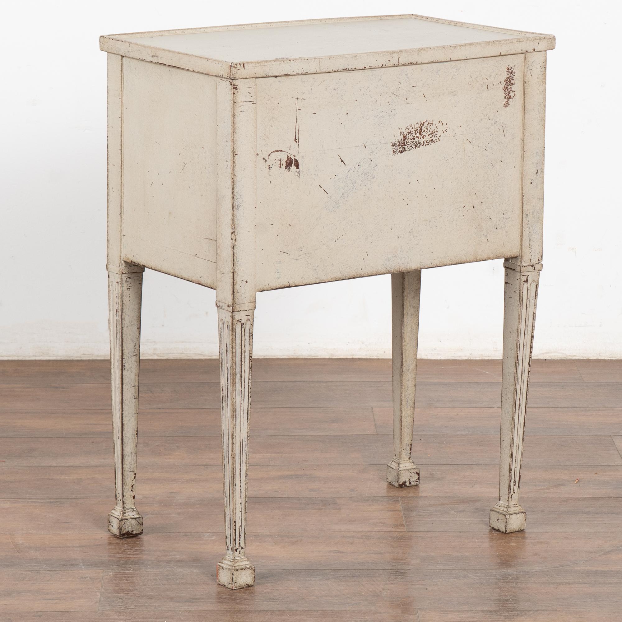 Small Gray Painted Cabinet Side Table, Sweden circa 1880 3