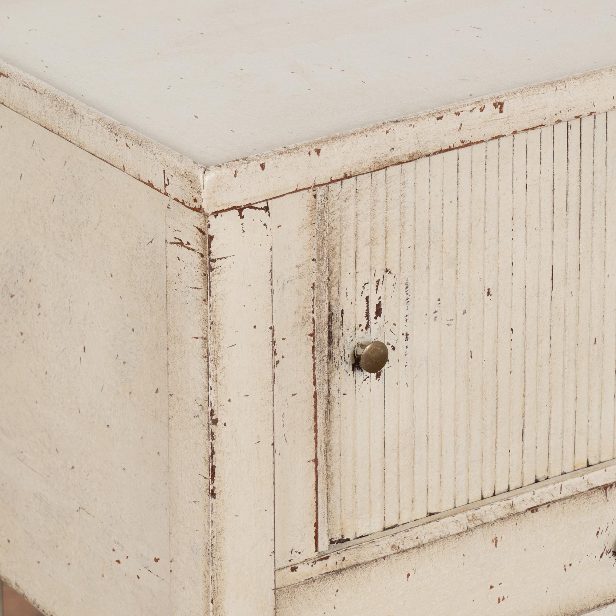 Small Gray Painted Cabinet Side Table, Sweden circa 1880 1