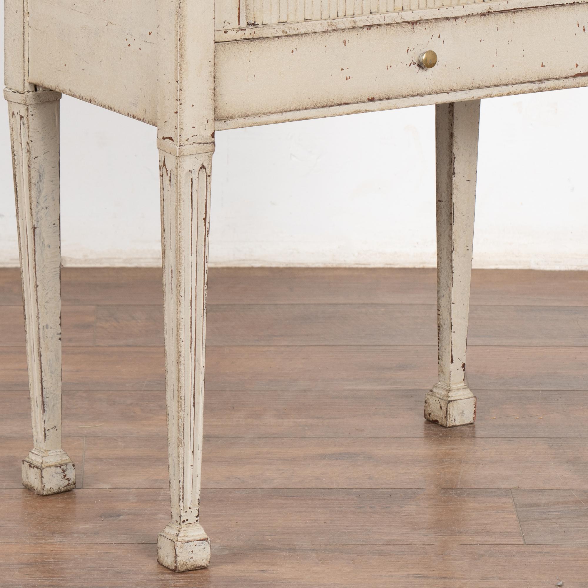 Small Gray Painted Cabinet Side Table, Sweden circa 1880 2