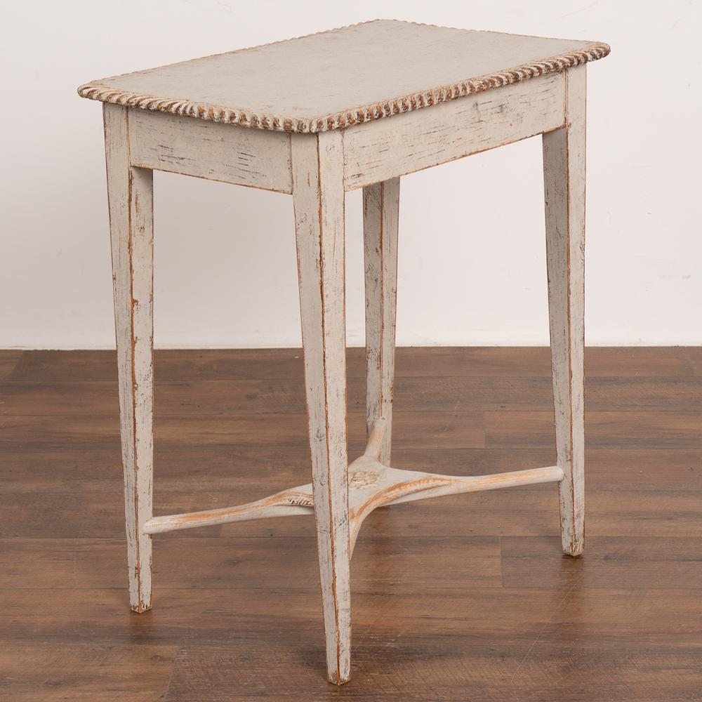 Small Gray Painted Gustavian Side Table, Sweden, circa 1880 5
