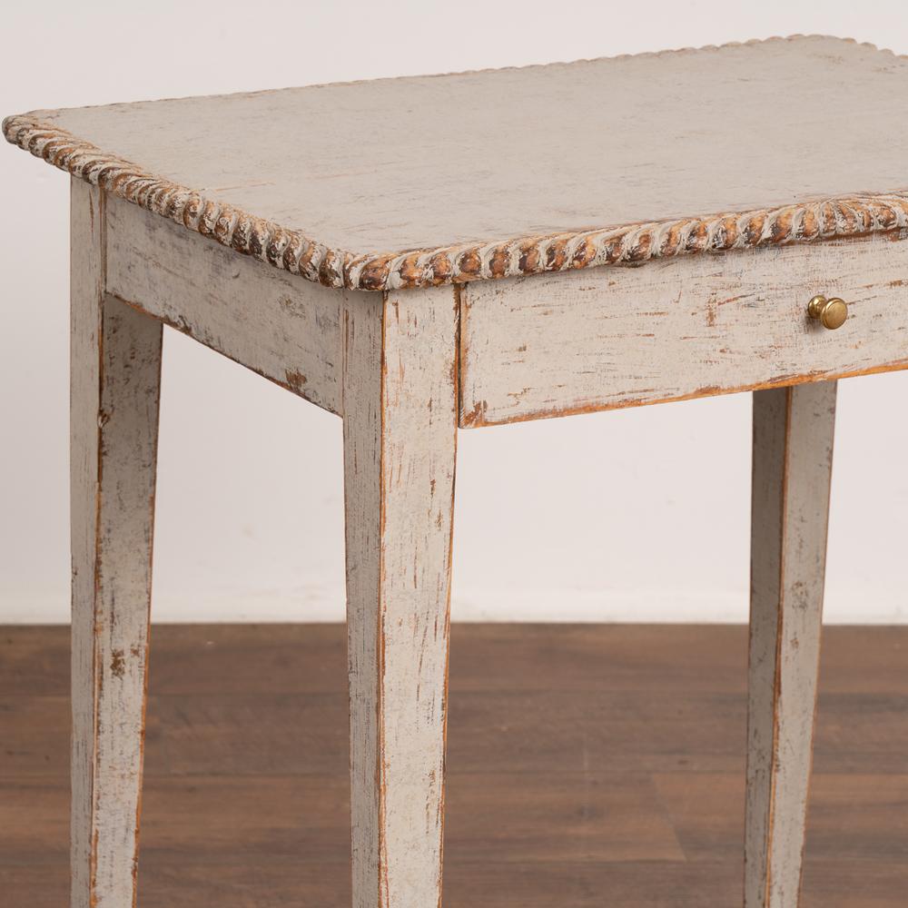 19th Century Small Gray Painted Gustavian Side Table, Sweden, circa 1880