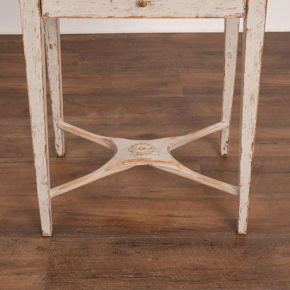 Wood Small Gray Painted Gustavian Side Table, Sweden, circa 1880