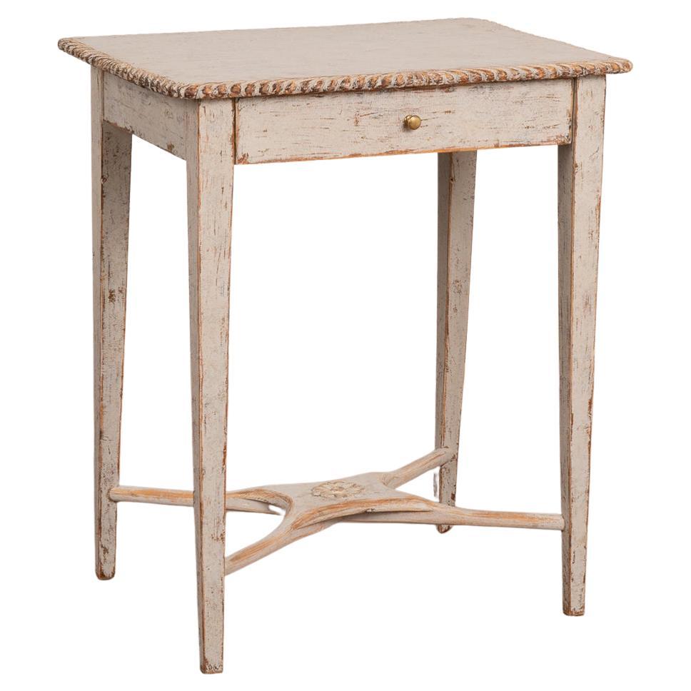 Small Gray Painted Gustavian Side Table, Sweden, circa 1880