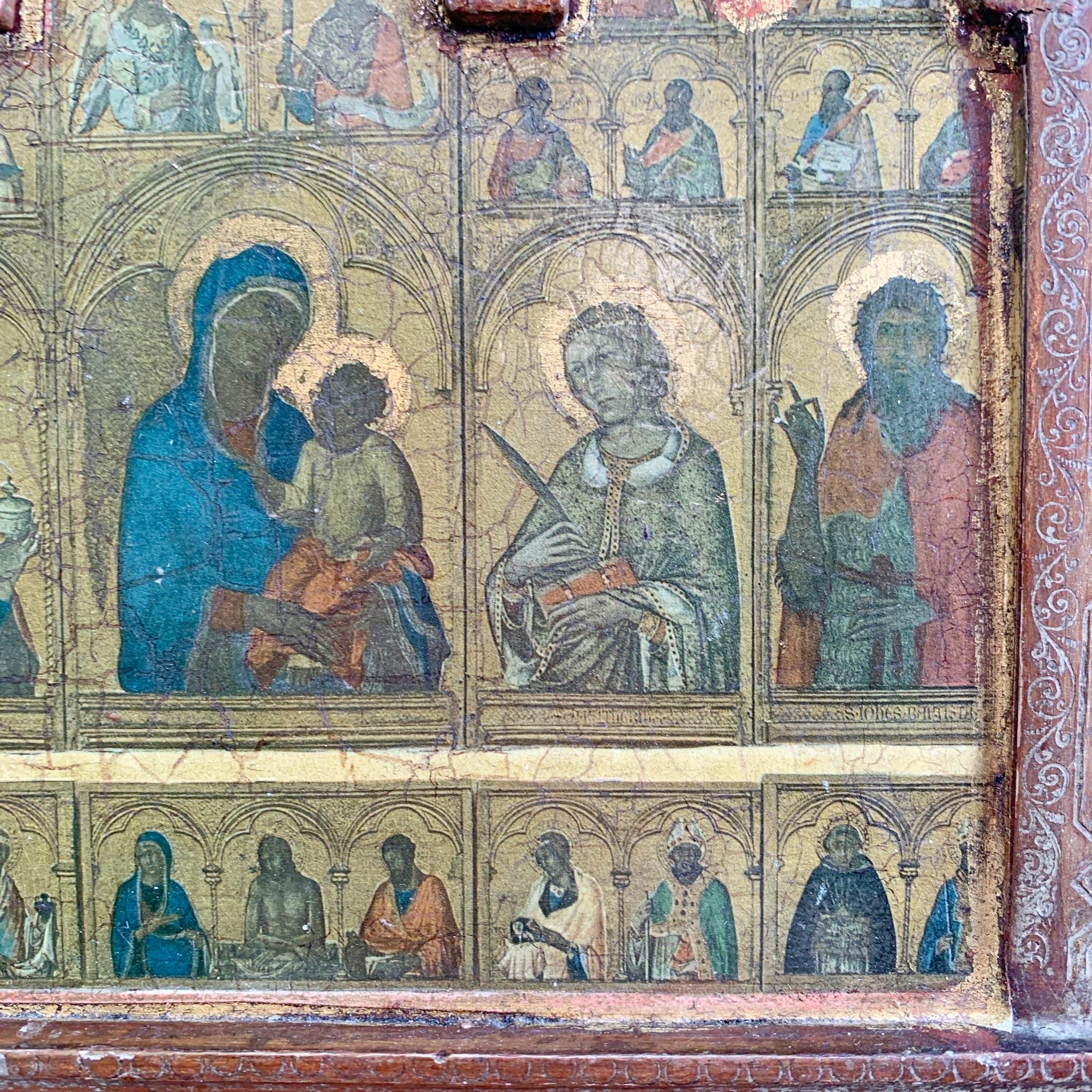 Baltic Small Greek Orthodox 19th Century Icon Painting on Wood