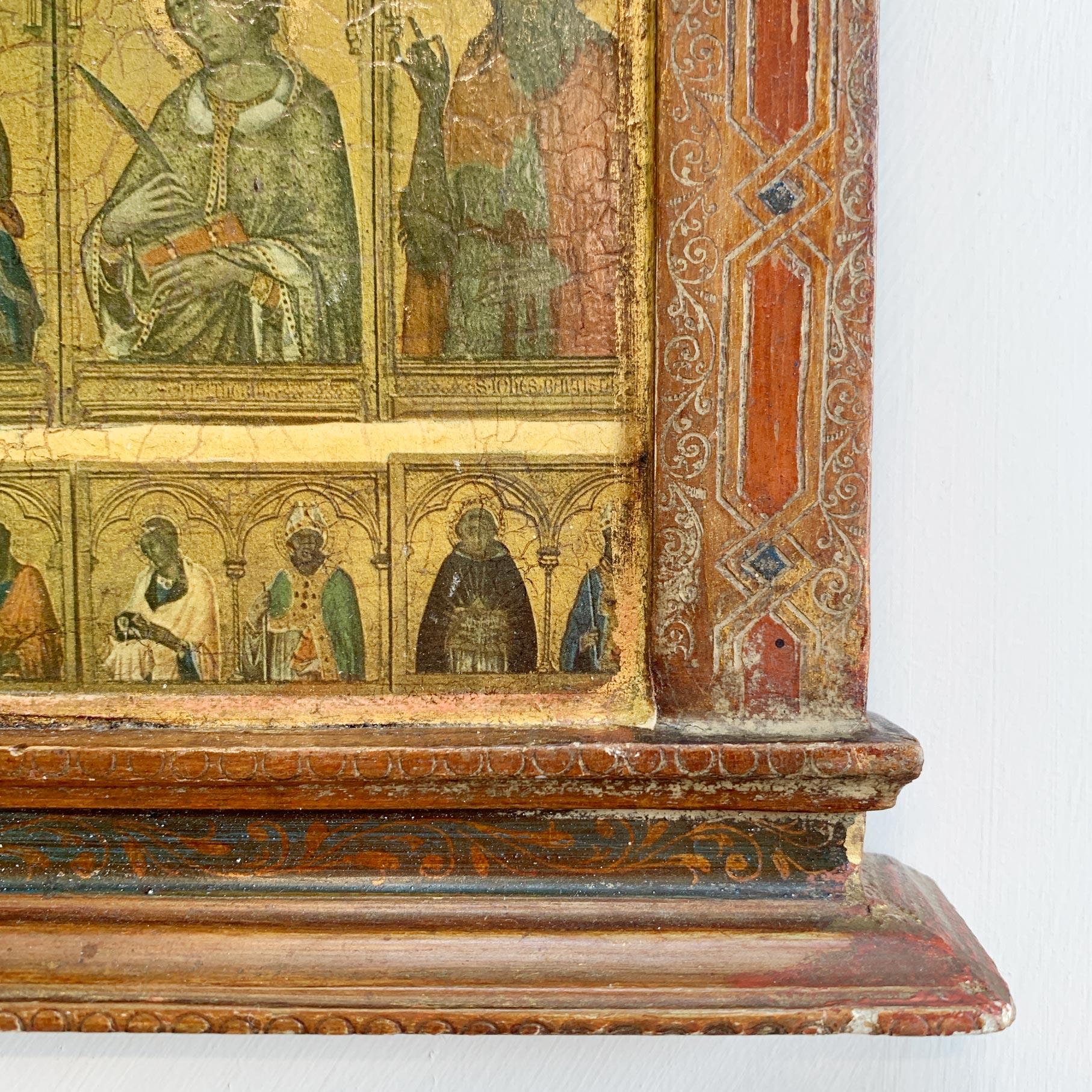Small Greek Orthodox 19th Century Icon Painting on Wood 1