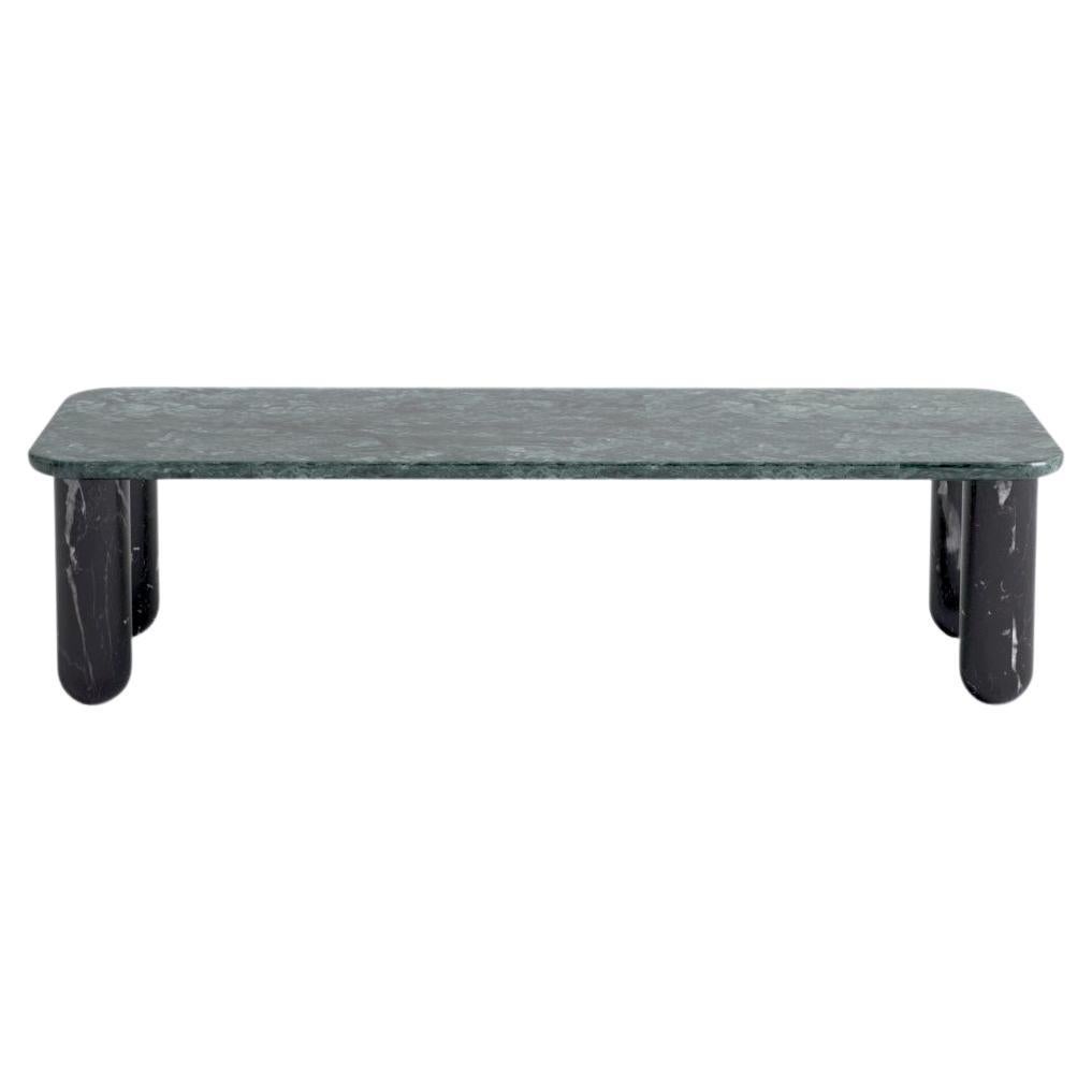 Small Green and Black Marble "Sunday" Coffee Table, Jean-Baptiste Souletie For Sale