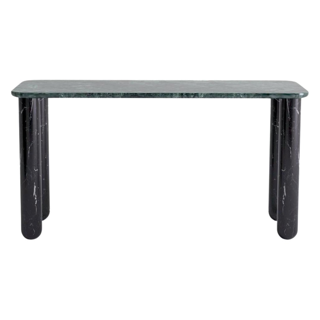 Petite table de salle à manger "Sunday" en marbre vert et noir, Jean-Baptiste Souletie