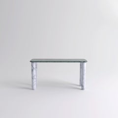 Small Green and White Marble "Sunday" Dining Table, Jean-Baptiste Souletie