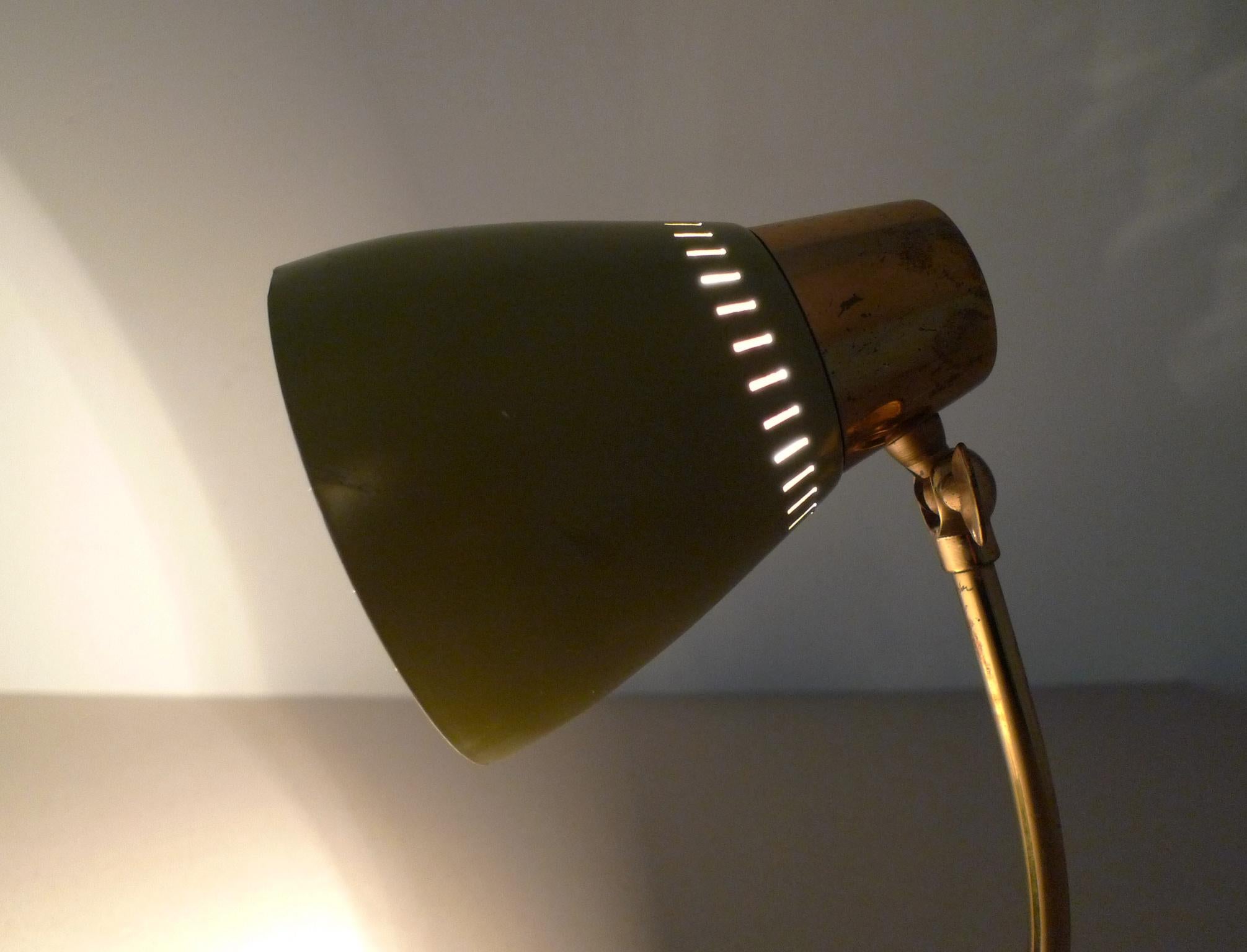 Small Green Bedside Table Lamp, Germany, 1950s 4