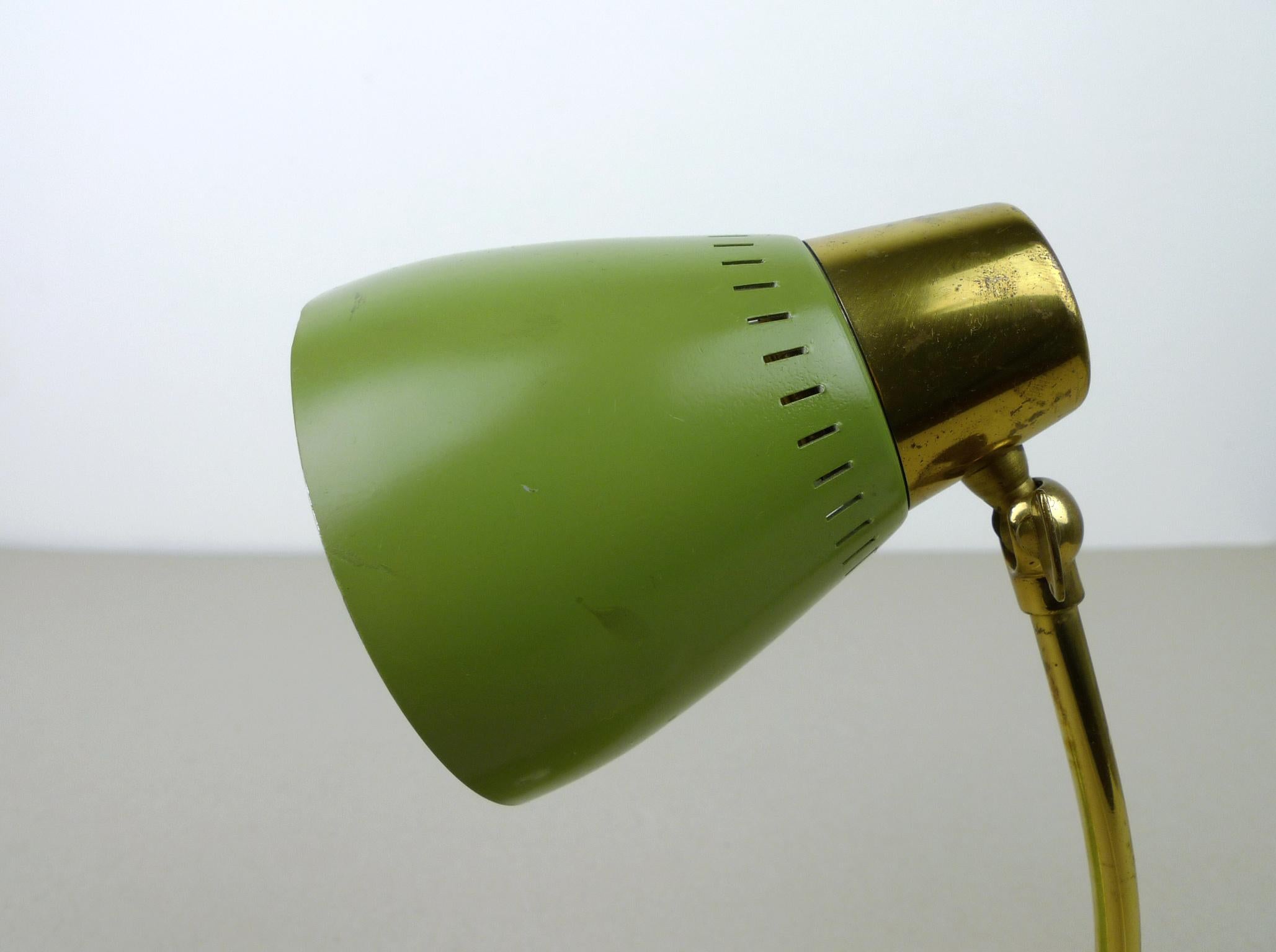 Small Green Bedside Table Lamp, Germany, 1950s 6