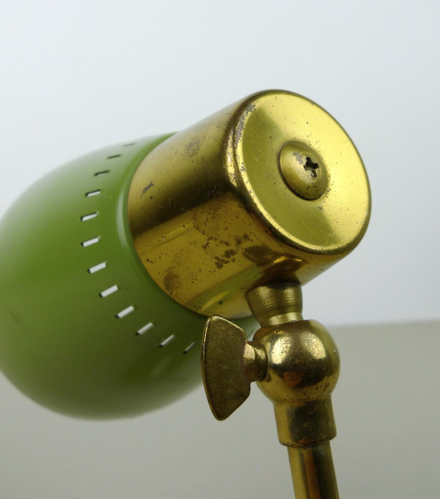 Small Green Bedside Table Lamp, Germany, 1950s 8