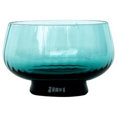 Small Green/Blue Glass Bowl with Lovely Texture from Sweden, 1960s