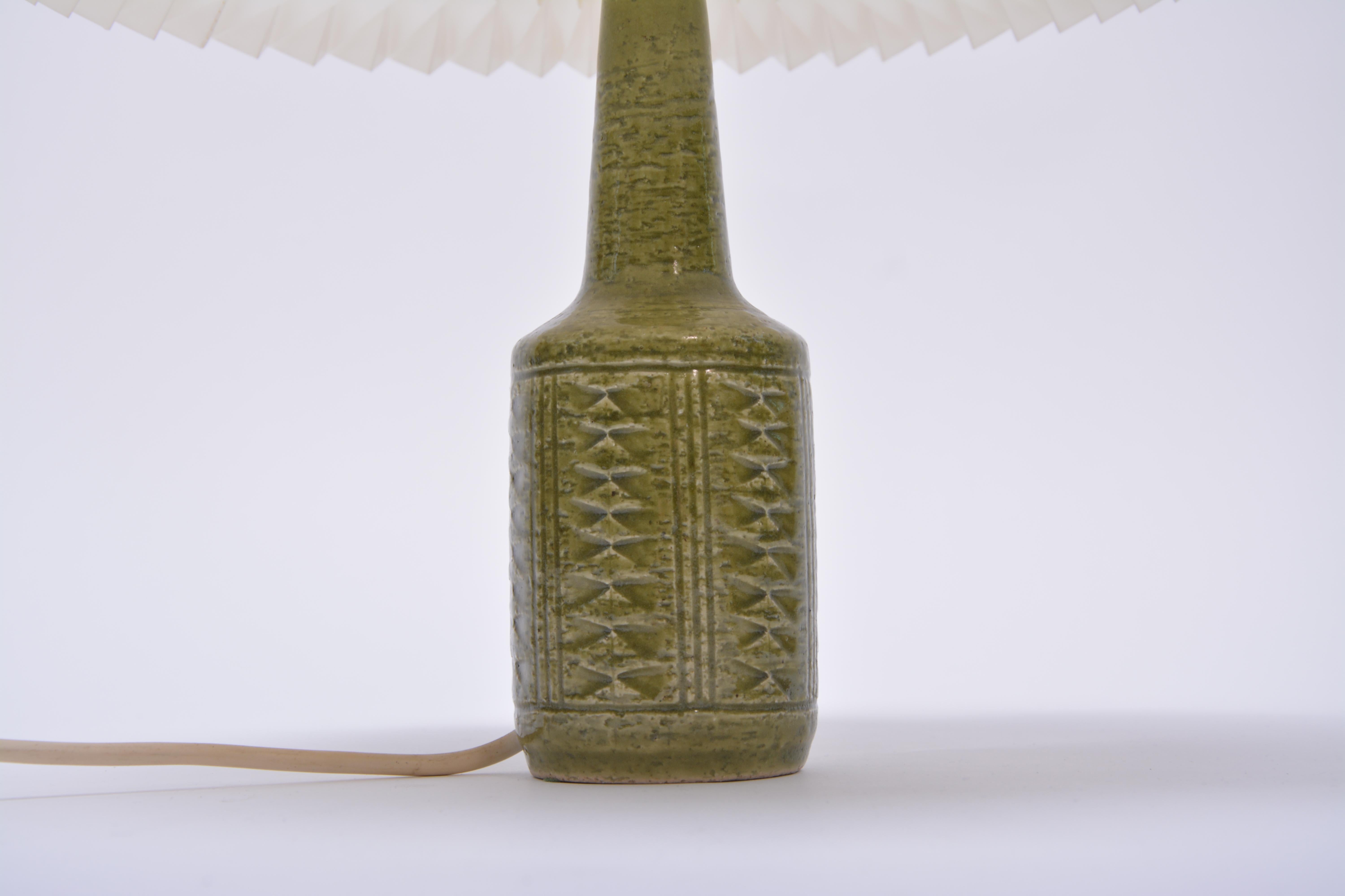 20th Century Small Green Danish Ceramic Table Lamp from Palshus, 1960s