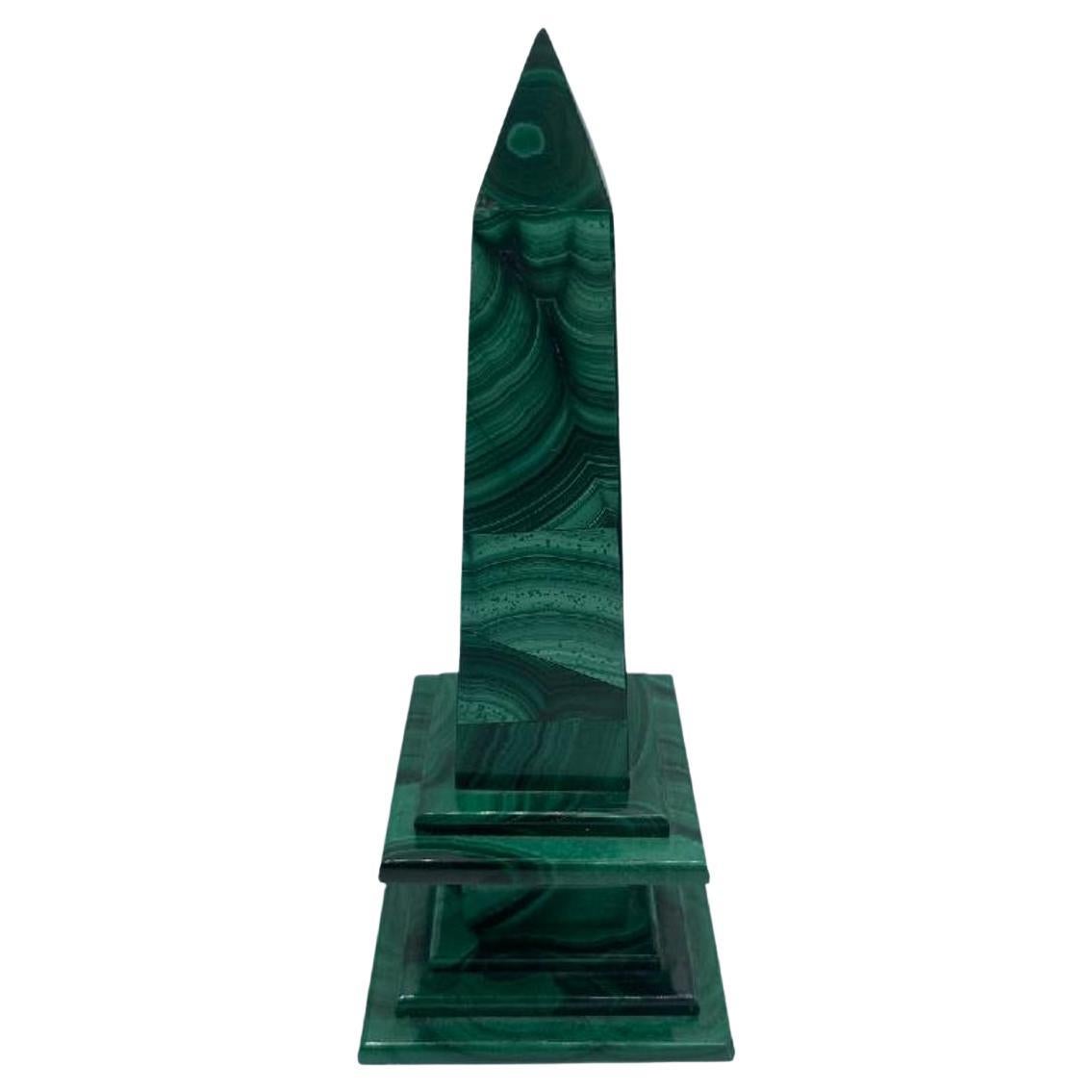 Small Green Malachite Obelisk