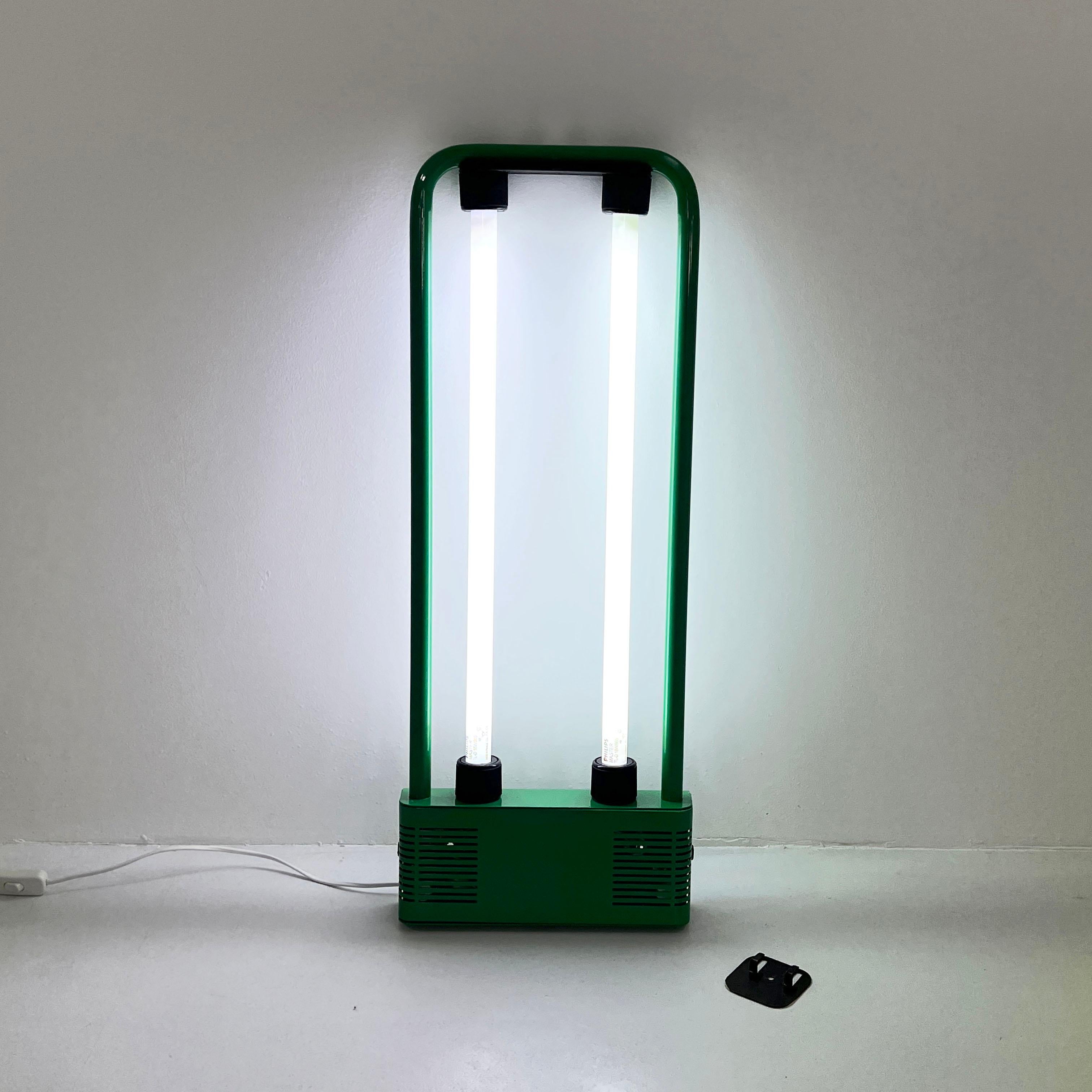 Post-Modern Small Green Neon Wall Light by Gian N. Gigante for Zerbetto, 1980s