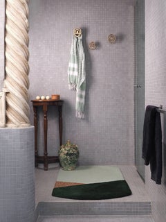 Small Green Oci right Rug by Seraina Lareida
