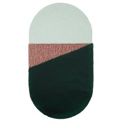 Small Green Oci right Rug by Seraina Lareida