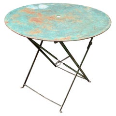 Small Green Painted Folding Garden Table