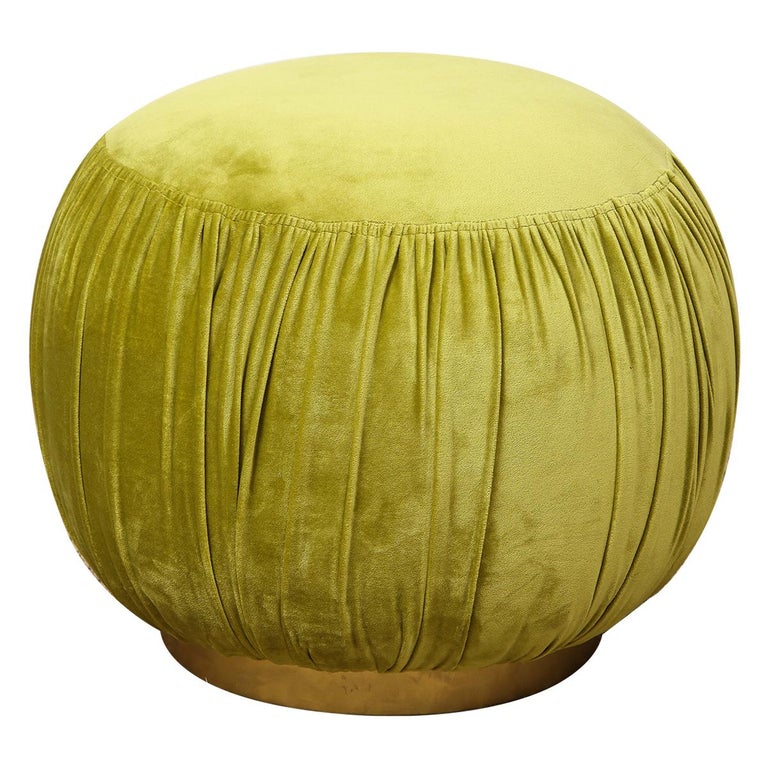 Small Green Pouf at 1stDibs