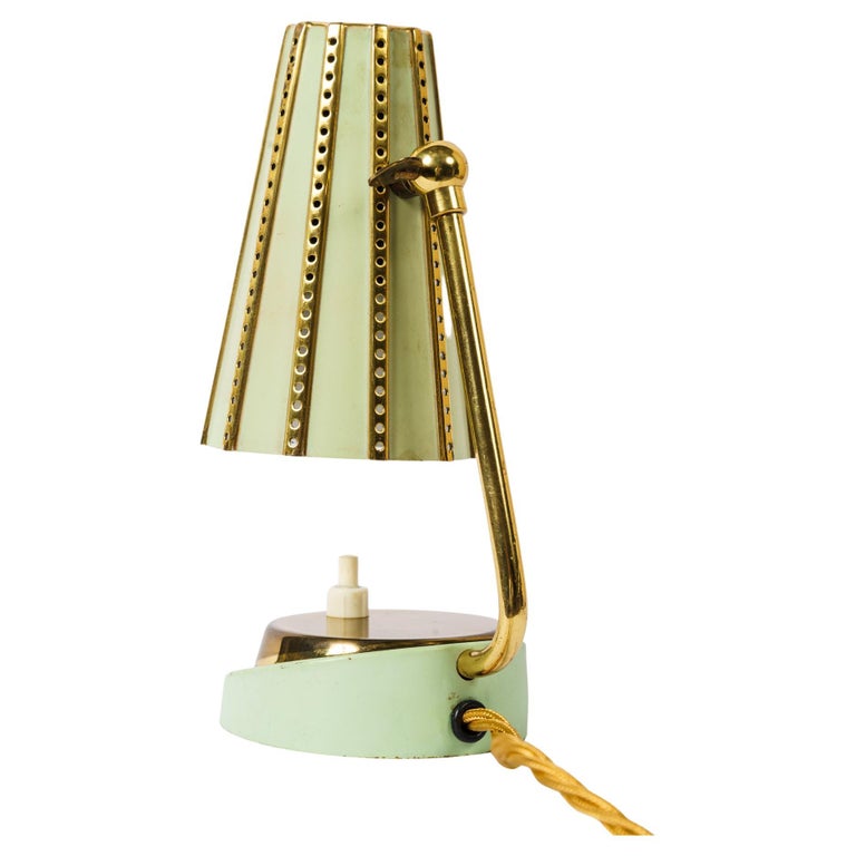 Small Green Table Lamp Vienna Around 1960s For Sale at 1stDibs