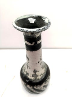 Small Greyscale Mid-Century Modern Vase by Livia Gorka, 1970s