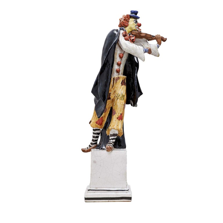 Small Grock Clown Statue by Ceccarelli For Sale at 1stdibs