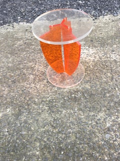 Small Gueridon in Lucite, circa 1970-1980