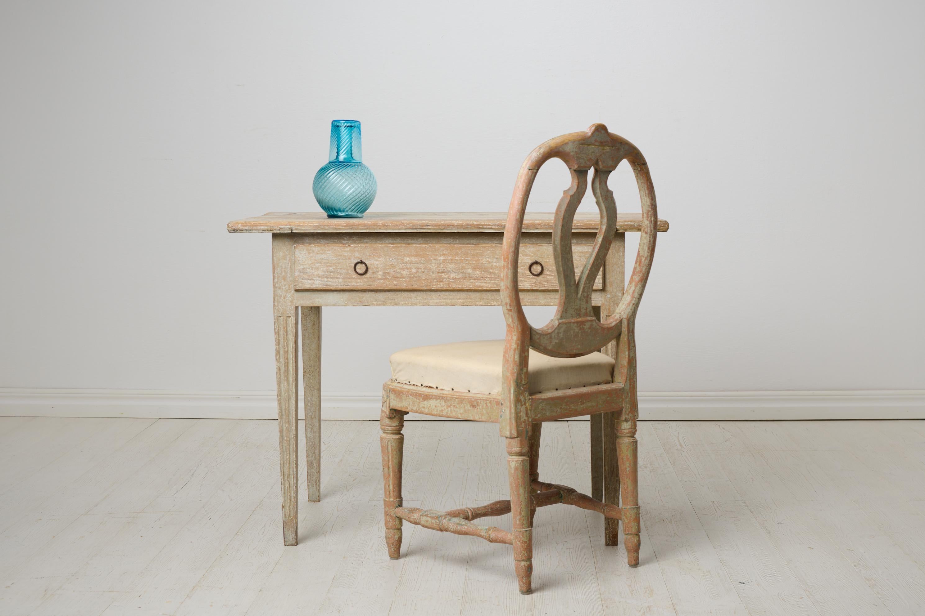 Swedish Small Gustavian Antique Country House Side Table from Northern Sweden For Sale