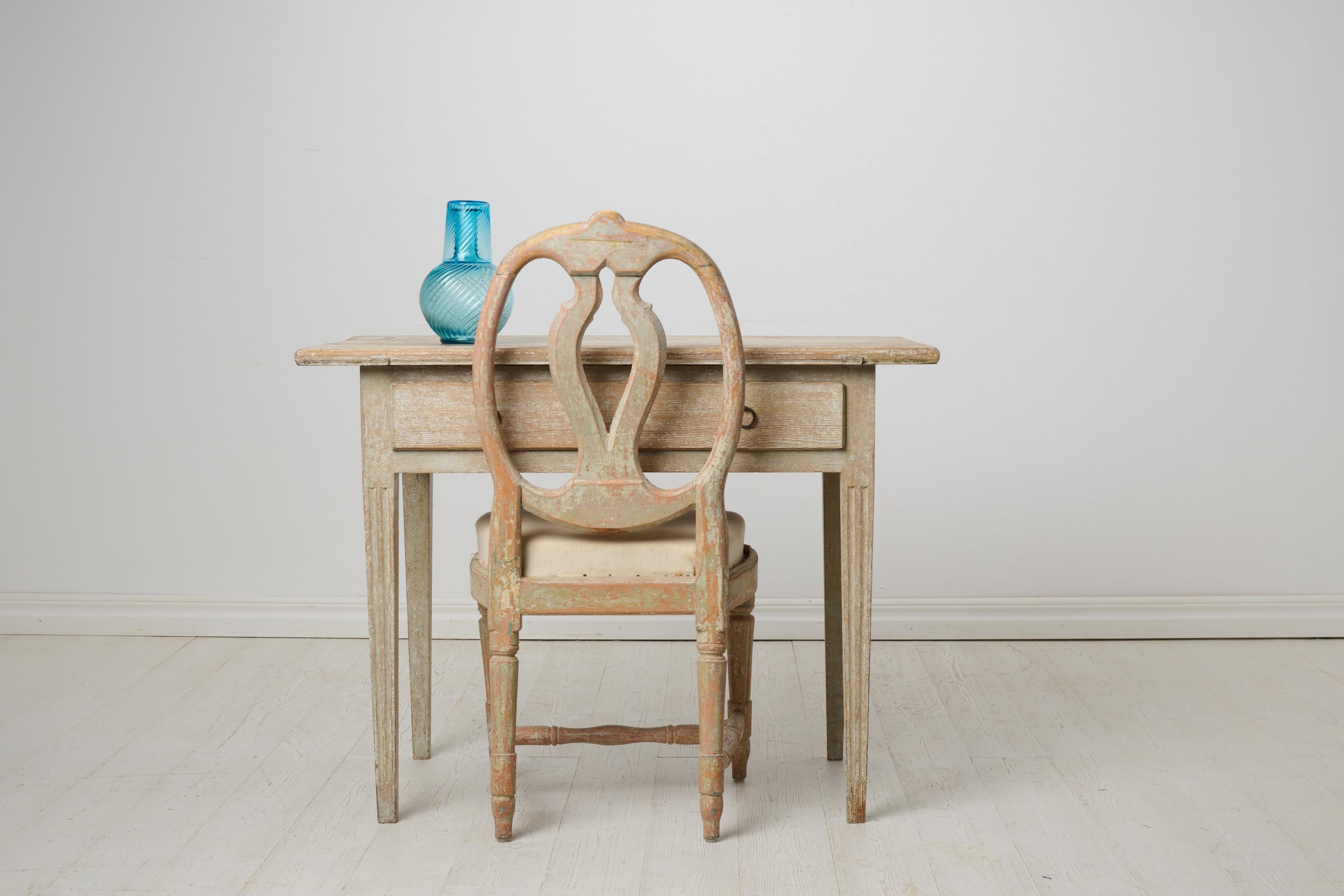 Hand-Crafted Small Gustavian Antique Country House Side Table from Northern Sweden For Sale