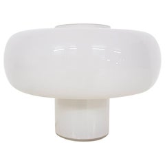 Small Guzzini or Venini Style "Mushroom" Glass Table or Desk Light, Sweden 1967