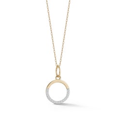 Small Half Moon Pendant with Diamonds