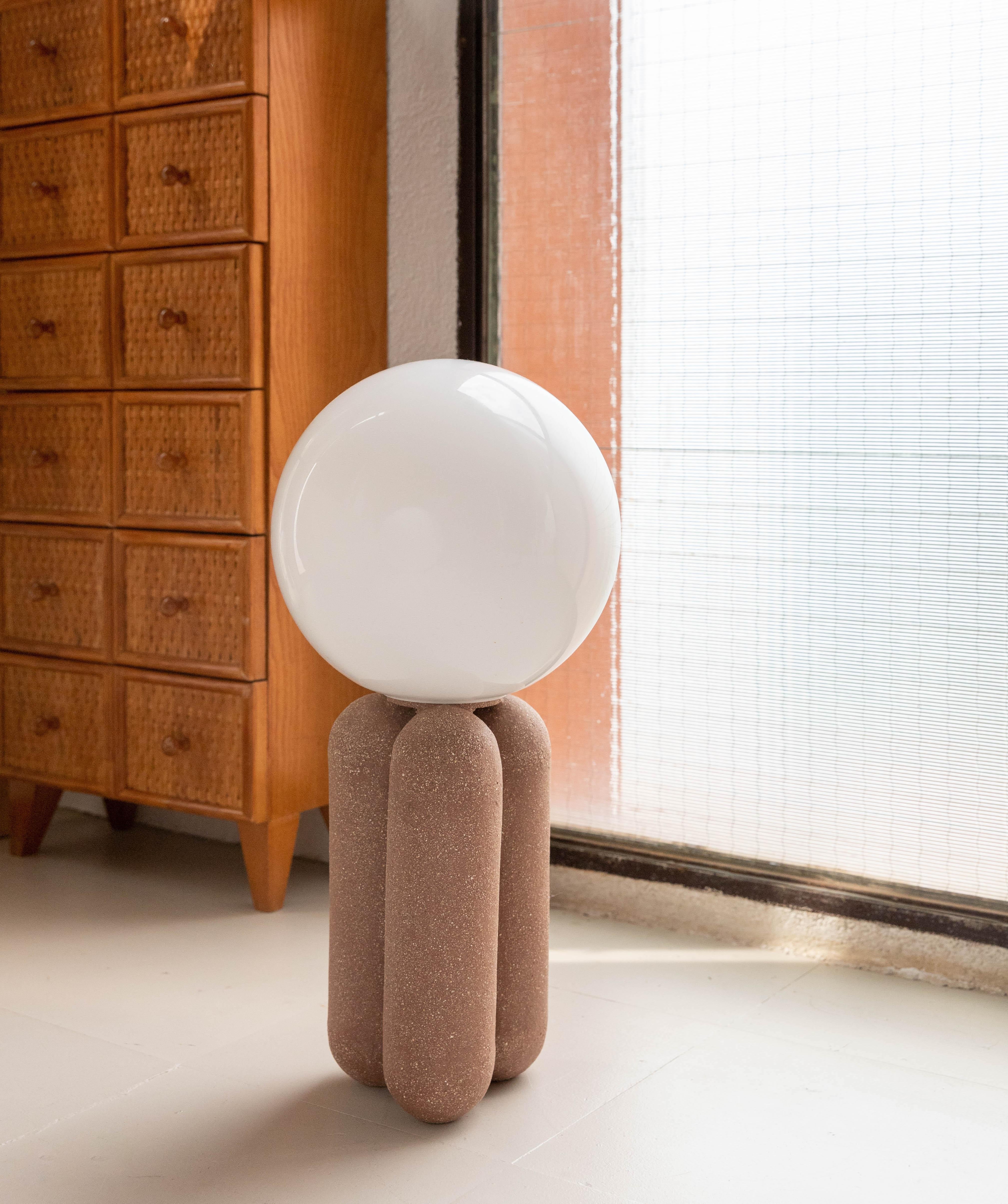 Contemporary Small Half Sphere Lamp by Lisa Allegra