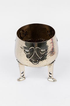 Small hammered art deco flower pot, vienna, circa 1920s