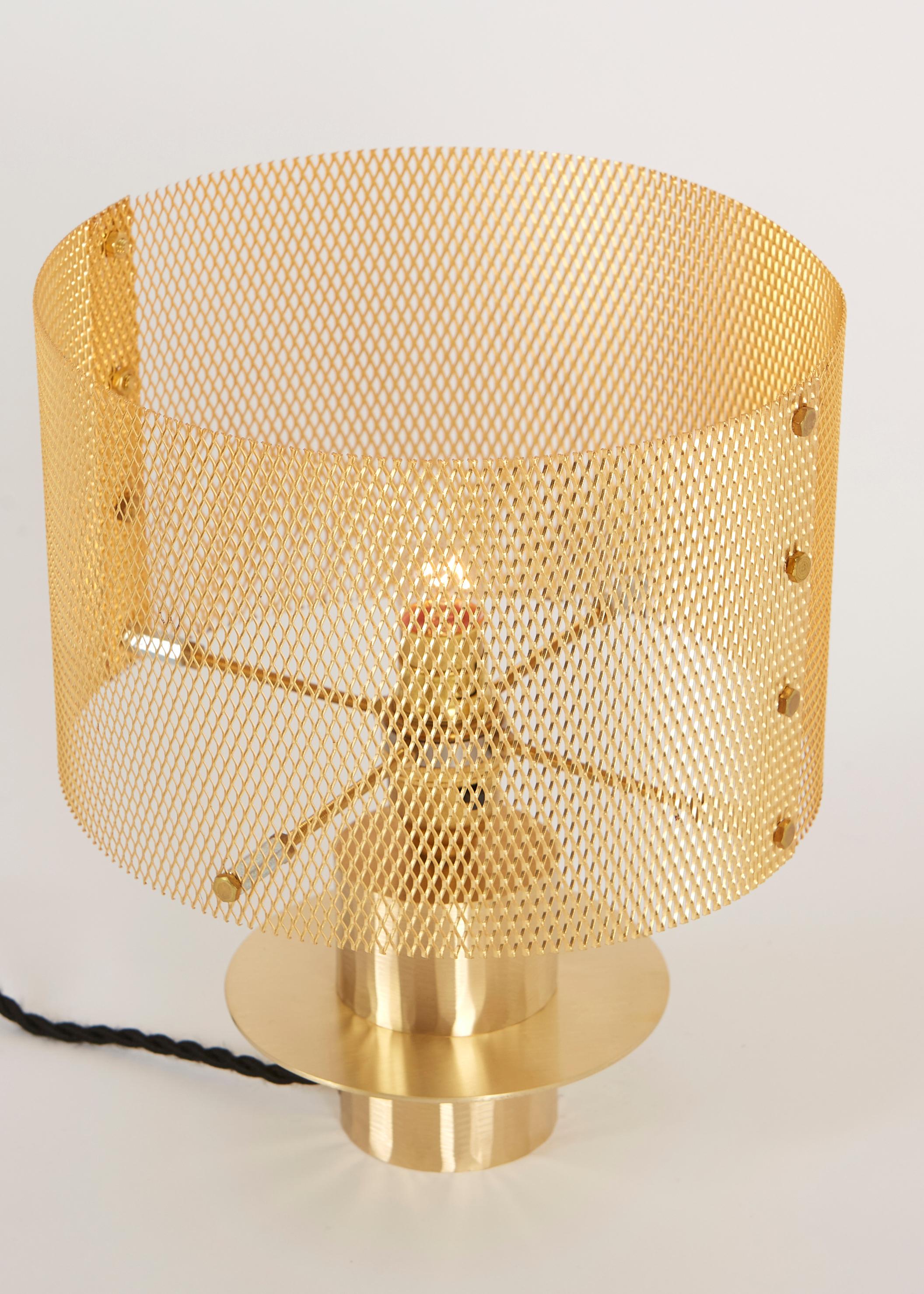 hammered gold lamp