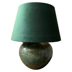 Small Han Style Green Glazed Tablelamp Vase