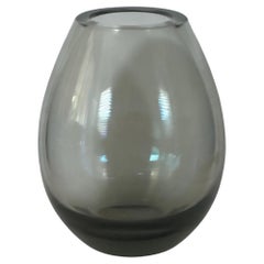 Small Hand Blown Smoked Glass Vase by Per Lutken for Holmegaard