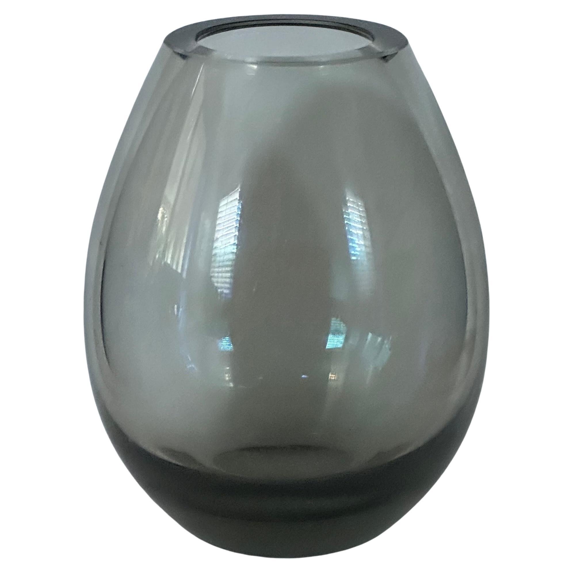 Small Hand Blown Smoked Glass Vase by Per Lutken for Holmegaard For Sale 1