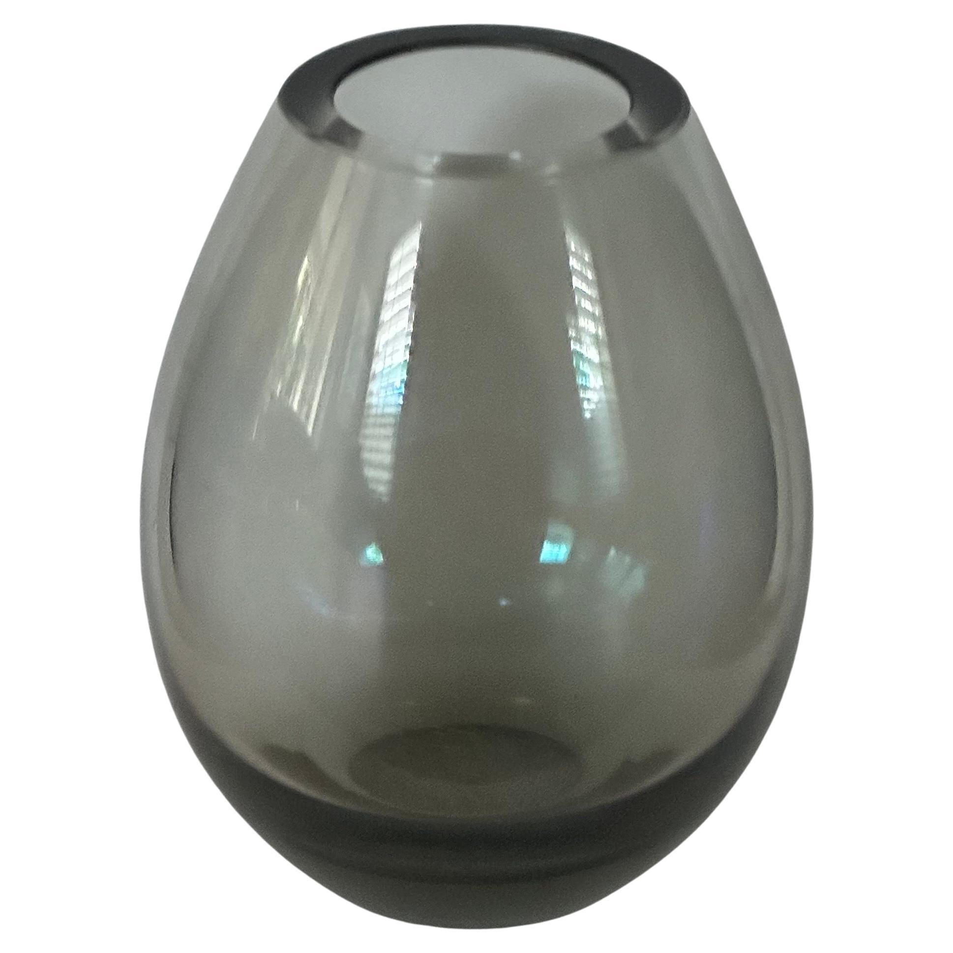 Small Hand Blown Smoked Glass Vase by Per Lutken for Holmegaard For Sale