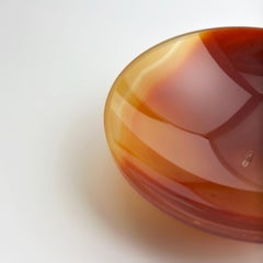 Small Hand-Carved Carnelian Crystal Bowl, Brazil
