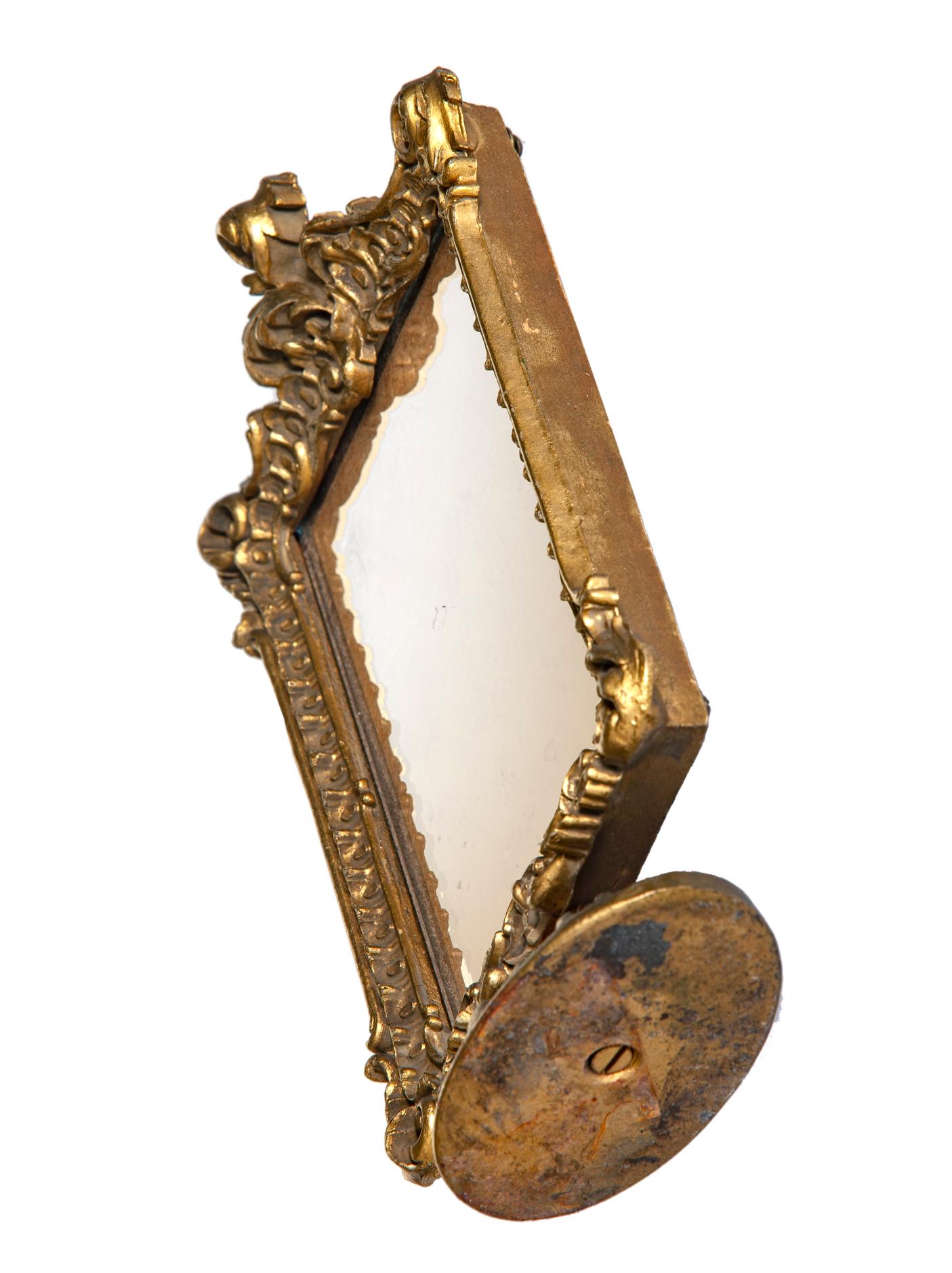 French Small Hand Carved Gold Antique Picture Frame For Sale