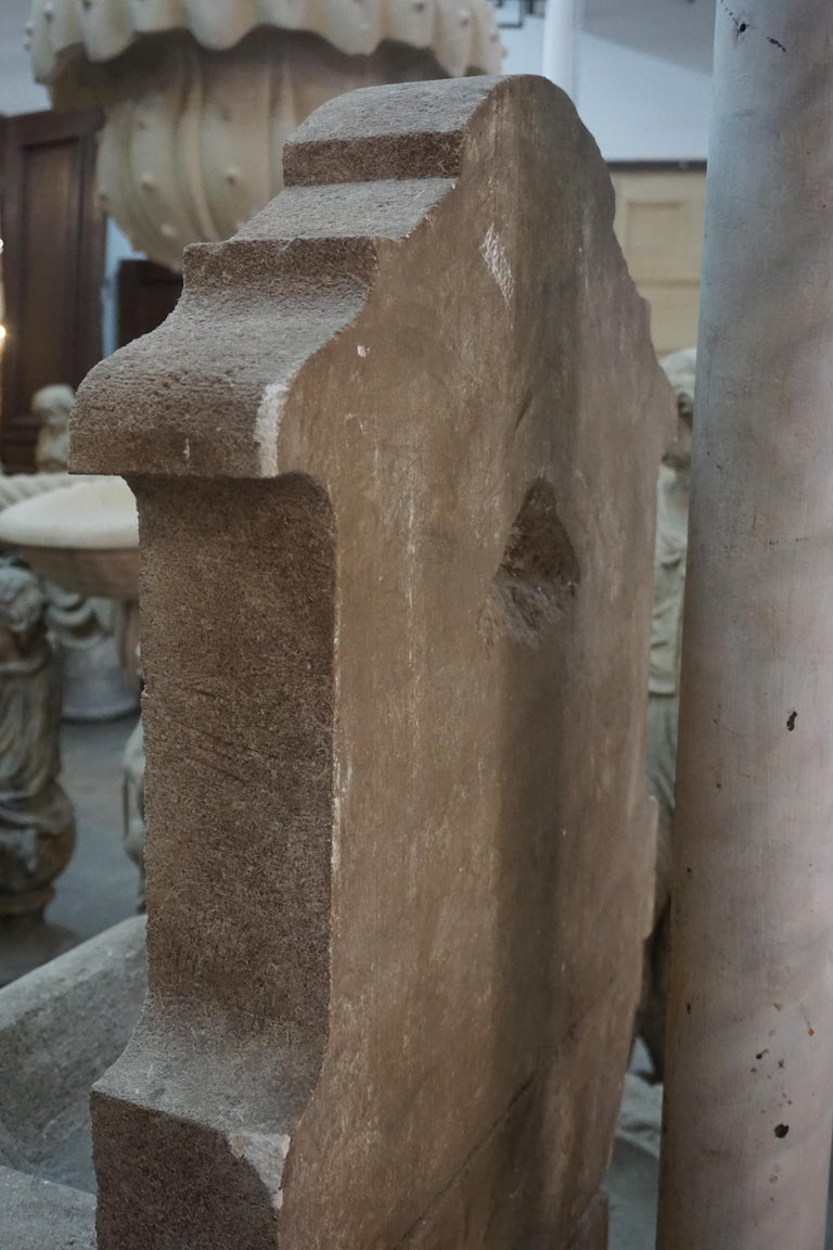 Small Hand Carved Limestone Wall Fountain For Sale at 1stDibs