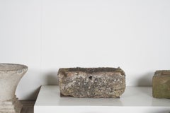 Small Hand Carved Red Sandstone Trough Planter Weathered Garden Water Feature