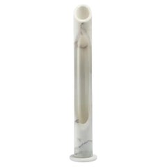 Kleine handgefertigte Vase aus Bianco Arabescato-Marmor Armonia S von Jacopo Simonetti